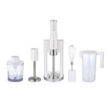 Погружной блендер KORTING/ Погружной блендер KORTING, мощность 1200 Вт,объем чаши 500 мл, механическое/кнопочное управление, 4 насадки (блендер, измельчитель, миксер, насадка для пюре), 6 скоростей, турборежим, цвет белый