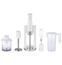 Погружной блендер KORTING/ Погружной блендер KORTING, мощность 1200 Вт,объем чаши 500 мл, механическое/кнопочное управление, 4 насадки (блендер, измельчитель, миксер, насадка для пюре), 6 скоростей, турборежим, цвет белый