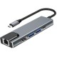 Адаптер/ Адаптер USB 3.1 Type-Cm ->HDMI A(m) 4K@30Hz, RJ45, 2XUSB3.0, PD, iOpen <ACU435M>