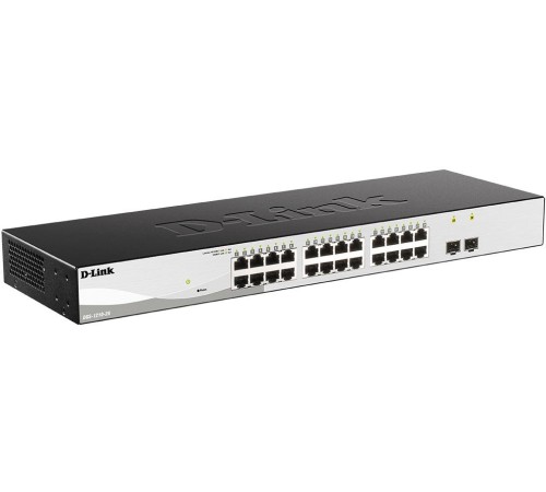 Коммутатор/ DGS-1210-26/F Smart L2 Switch 24х1000Base-T, 2х1000Base-X SFP, Compact CLI