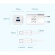 Набор для зарядки Vention з/у GaN 30W 2 порта USB (C + A) и кабель USB-C 3А Чёрный, шт.