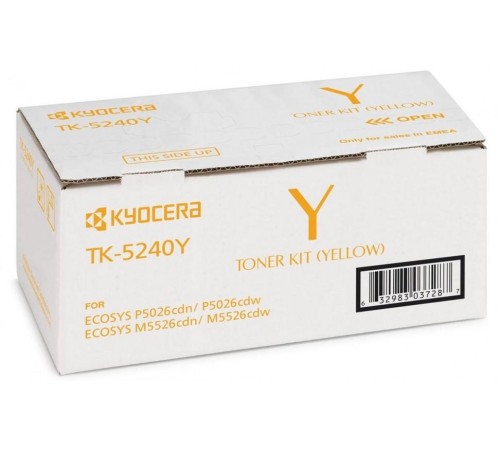 тонер-картридж Kyocera TK-5240Y/ Kyocera TK-5240Y, 3000 pages for Kyocera P5026cdn/cdw, M5526cdn/cdw, Yellow