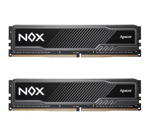 Оперативная память Apacer  DDR4  32GB  3200MHz DIMM NOX Black Gaming Memory (PC4-25600) CL16 1.35V Kit (2x16GB) Intel XMP 2.0, Heat Sink (Retail) 2048*8  3 years (AH4U32G32C28YMBAA-2)
