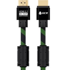 GCR Кабель HDMI 2.1, 8K 60Hz, 4K 144Hz, 0.5m, динамический HDR 4:4:4, Ultra HD, 48.0 Гбит/с, тройное экранирование, ферритовые фильтры, GCR-51871