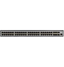 Коммутатор/ Managed L3 Switch 48x1000Base-T PoE, 6x10GBase-X SFP+, PoE Budget 880W, RJ45 Console, 19" w/brackets