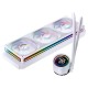 Система жидкостного охлаждения/ Water Cooling System JONSBO TH-360 White (300W, 360mm, LED temp., White, ARGB/ Fans: 3x120mm, 62.4CFM, 37.3dBA, 2400RPM/ Pump height 72mm, 30dBA, 2400RPM, Rad thickness 27mm/ S: 1851, 1700, 1200, 115X, AM5, AM4)