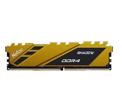 Оперативная память Netac Shadow 8GB DDR4-2666 (PC4-21300) C19 19-19-19-43 1.2V Memory module (DIMM) Yellow Оперативная память Netac Shadow 8GB DDR4-2666 (PC4-21300) C19 19-19-19-43 1.2V Memory module (DIMM) Yellow