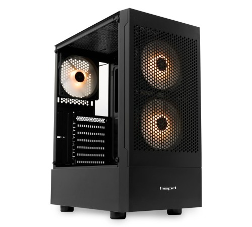 Корпус без блока питания/ Case HSPD M540, Mesh Mid Tower, Black, TG, 0.45 SPCC, 3x120mm ARGB (M1) ATX, mATX, mITX 160/300/150mm 2x2.5", 2x3.5", 7xPCI 1xUSB-A 3.0, 2xUSB-A 2.0 365x216x405mm Корпус без блока питания/ Case HSPD M540, Mesh Mid Tower, Black, TG, 0.45 SPCC, 3x120mm ARGB (M1) ATX, mATX, mITX 160/300/150mm 2x2.5", 2x3.5", 7xPCI 1xUSB-A 3.0, 2xUSB-A 2.0 365x216x405mm