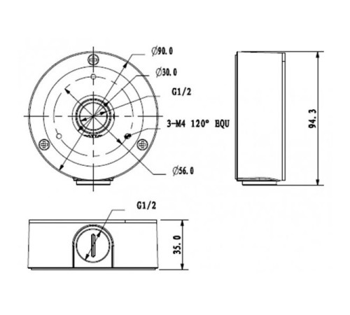 Монтажная коробка DAHUA DH-PFA134, Junction Box