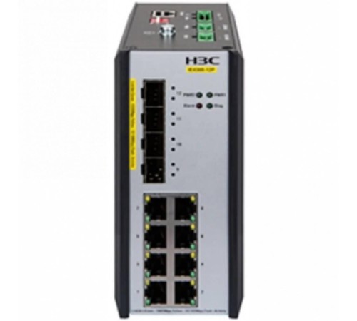 Коммутатор H3C/ H3C IE4300-12P-PWR L2 Industrial Etherent Switch with 8*10/100/1000Base-T PoE+ Ports and 4*1000BASE-X SFP Ports(8GE(PoE+)+4SFP,Dual DC)