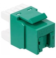  Модуль Keystone, RJ45, кат.5E, UTP, 180 градусов, со встроенной шторкой, зеленый