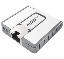 Точка доступа wi-fi MikroTik mAP lite with 650Mhz CPU, 64MB RAM, 1xLAN, built-in Dual Chain 2.4Ghz 802.11bgn Dual Chain wireless with integrated antennas, RouterOS L4, plastic case, PSU