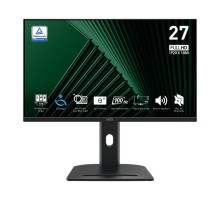 Монитор MSI PRO MP275QPDG 27" 16:9 WQHD(2560x1440) IPS Flat, WebCam FHD, 1ms(MPRT), 1300:1,100M:1,250nit,178/178,2xHDMI,DP,USB-C,USB-B, 4xUSB-A,Speaker,Tilt,Swivel,Height,Pivot 100HZ,Black,1y war-ty