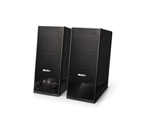 SVEN SPS-604, чёрный, акустическая система 2.0, мощность 2х2 Вт(RMS) SVEN SPS-604, чёрный, акустическая система 2.0, мощность 2х2 Вт(RMS)