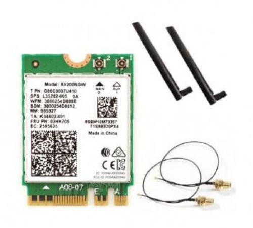 Плата сетевого контроллера/ Intel Wi-Fi 6 AX200, 2230, 2x2 AX+BT, No vPro, 985927