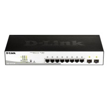 Коммутатор/ Smart L2 Switch 8х1000Base-T PoE, 2х1000Base-X SFP, PoE Budget 65W, Compact CLI