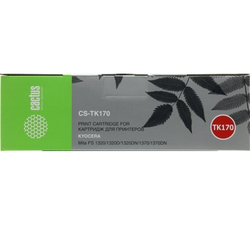 -/ Картридж лазерный Cactus CS-TK170 TK-170 черный (7200стр.) для Kyocera Mita FS 1320/P2135