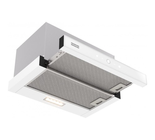 Вытяжка Franke/ Best, Вытяжка TOUCH WH 50, 50см, 750 м3/ч, сенсорное управление, LED освещение, Угольный фильтр Ф-07 (приобретается отдельно), цвет: нержавеющая сталь, лицевая планка: белое стекло