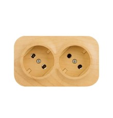 Quteo Розетка 2X2К без шт п/подкл ДЕРВ