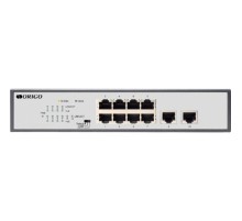 Коммутатор/ Unmanaged Switch 8x1000Base-T PoE, 2x1000Base-T, PoE Budget 120W, Long-range PoE up to 250m, 19" w/brackets