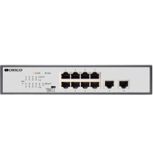 Коммутатор/ Unmanaged Switch 8x1000Base-T PoE, 2x1000Base-T, PoE Budget 120W, Long-range PoE up to 250m, 19" w/brackets