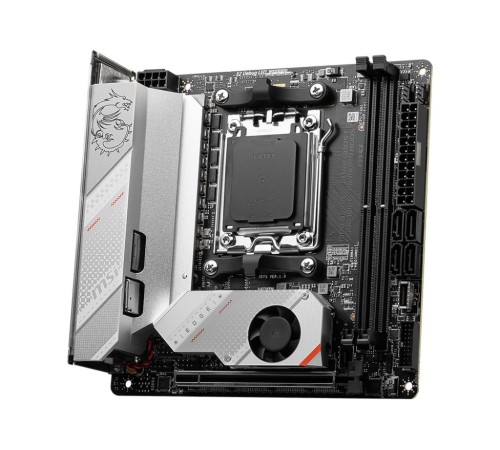 Материнская плата/ MB MSI AMD B650 sAM5, 2xDDR5(128GB), HDMI 2.1, 1xPCIe 4.0x16, 1xLAN (2.5GbE), Wi-Fi, BT, 4xSATA 6Gb/s, 2xM.2, 1xUSB-C, 5xUSB 3.2, mini ITX Материнская плата/ MB MSI AMD B650 sAM5, 2xDDR5(128GB), HDMI 2.1, 1xPCIe 4.0x16, 1xLAN (2.5GbE), Wi-Fi, BT, 4xSATA 6Gb/s, 2xM.2, 1xUSB-C, 5xUSB 3.2, mini ITX