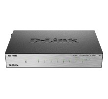 Сетевой коммутатор/ DES-1008D/L2B Unmanaged Switch 8x100Base-TX, metal case