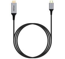 Кабель/ Кабель GoPower Type-C (m)-HDMI (m) 2.0м ПВХ 4K 60Hz черный Premium Zip-Lock c подвесом (1/100)