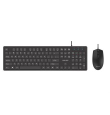 Аксессуары Philips Проводной Комплект  SPT6264, USB 2.0 104 клав/3 кнопки, 800-2400dpi, русская заводская раскладка, чёрный