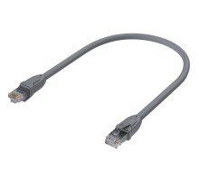 GCR Патч-корд прямой 0.75m UTP кат.6, серый, 24 AWG, ethernet high speed, RJ45, T568B, GCR-52543
