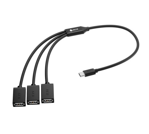 GCR Переходник USB Hub Type-C гибкий 0.35m разветвитель на 3 USB порта, СМ / 3 х AF, черный, GCR-55296 GCR Переходник USB Hub Type-C гибкий 0.35m разветвитель на 3 USB порта, СМ / 3 х AF, черный, GCR-55296
