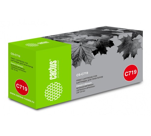 -/ Картридж лазерный Cactus CS-C719 719 черный (2100стр.) для Canon i-SENSYS MF5840 MF5880 LBP6300 6650