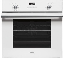 Встраиваемый духовой шкаф Korting/ Crystal, 59.8 х 59.5 x 56 см, 9 режимов нагрева, гриль, конвекция, дисплей, таймер, телескопические направляющие, доводчик дверцы, белое стекло