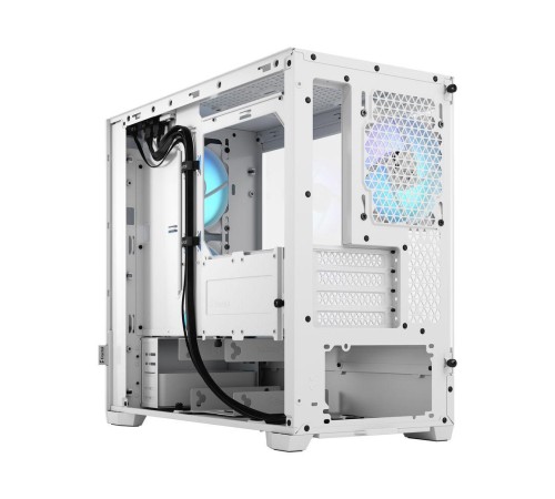 Корпус ПК без блока питания/ Case Fractal Design Pop Mini Air RGB TG Clear Tint, Mini-Tower, 3x120mm RGB, 2xUSB-A 3.2 mATX, mITX White