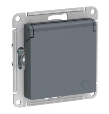 ATLASDESIGN РОЗЕТКА с заземл. со шторками с крышк, 16А, IP20, механизм, ГРИФЕЛЬ