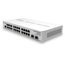 Коммутатор MikroTik Cloud Router Switch 326-24G-2S+IN with 800 MHz CPU, 512MB RAM, 24xGigabit LAN, 2xSFP+ cages, RouterOS L5 or SwitchOS (dual boot), desktop case, PSU (существенное повреждение коробки)