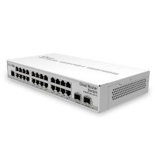 Коммутатор MikroTik Cloud Router Switch 326-24G-2S+IN with 800 MHz CPU, 512MB RAM, 24xGigabit LAN, 2xSFP+ cages, RouterOS L5 or SwitchOS (dual boot), desktop case, PSU