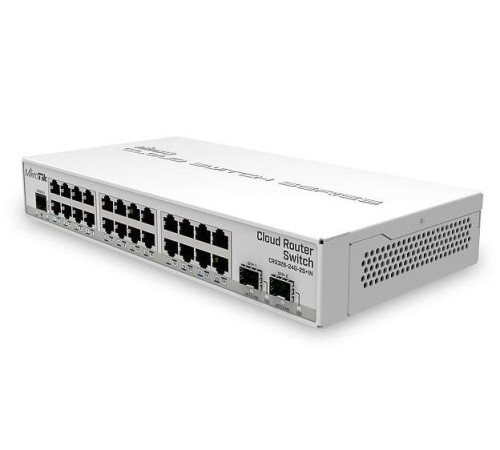 Коммутатор MikroTik Cloud Router Switch 326-24G-2S+IN with 800 MHz CPU, 512MB RAM, 24xGigabit LAN, 2xSFP+ cages, RouterOS L5 or SwitchOS (dual boot), desktop case, PSU (существенное повреждение коробки)
