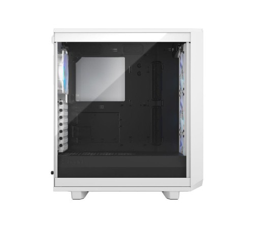 Корпус ПК без блока питания/ Case Fractal Design Meshify 2 Compact RGB TG Light Tint, Midi-Tower, 4x120mm RGB, 2xUSB-A 3.2 + 1xUSB 3.2 Type-C ATX, mATX, mITX White