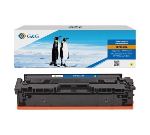 Картридж Cartridge G&G 216A для HP CLJ Pro M155/M182nw/M183fw с чипом 850 стр. желтый аналог W2412A  гарантия 36 мес.