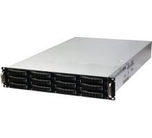 Серверный корпус/ RSC-2ET, 2U, 12x 3.5" hot-swap bays, tool-less 3.5" and 2.5" HDD tray, 800W CRPS redundant power supply, 2x 15mm 2.5"HDD internal OS, low profile rear panel, rail, 2U12 SAS 12G expander controller on backplane