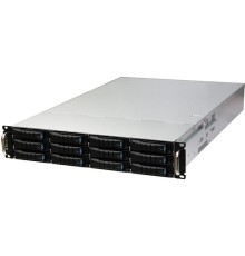 Серверный корпус/ RSC-2ET, 2U, 12x 3.5" hot-swap bays, tool-less 3.5" and 2.5" HDD tray, 800W CRPS redundant power supply, 2x 15mm 2.5"HDD internal OS, low profile rear panel, rail, 2U12 SAS 12G expander controller on backplane