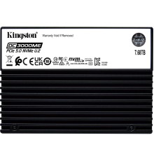 Твердотельный накопитель/ Kingston SSD DC3000ME 7680GB, U.2(2.5" 15mm), NVMe, PCIe Gen 5x4, 3D TLC, R/W 14000/10000MB/s, IOPs 2 800 000/500 000, TBW 14016, DWPD 1 (12 мес)