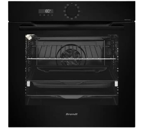 Встраиваемый духовой шкаф Brandt Brandt built-in oven, 9 cooking functions, 73 L, pyrolytic cleaning, grill, rotary knob, A+ energy efficiency, black color