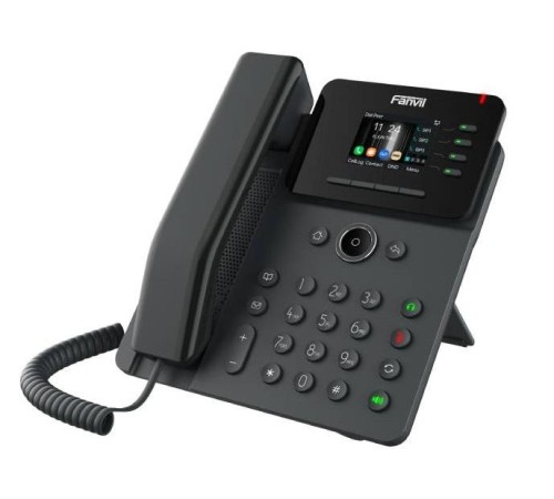 SIP-Телефон Fanvil V61W, 4 SIP-акк., 2,4", 320x240 Цвет. экран, POE, БП в комп., 2x1 Gbps, Wi-Fi 6, BT 5.4