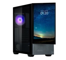 корпус ZALMAN Z10 DS, ATX, BLACK, WINDOW, built-in 15.6-inch FHD display, 2x3.5", 2x2.5", 2xUSB3.0, 1xUSB 3.1 Type-C, FRONT 2x120mm, REAR 1x120mm ARGB