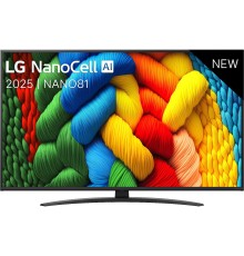 Телевизор ЖК 50'' LG/ 50", Ultra HD, Nano Color, Smart TV, WebOS, Wi-Fi, DVB-T2/C/S2, MR, 60Hz Native, 2.0ch (20W), 2 HDMI, 2 USB, 1 Pole, Charcoal Black, 2025
