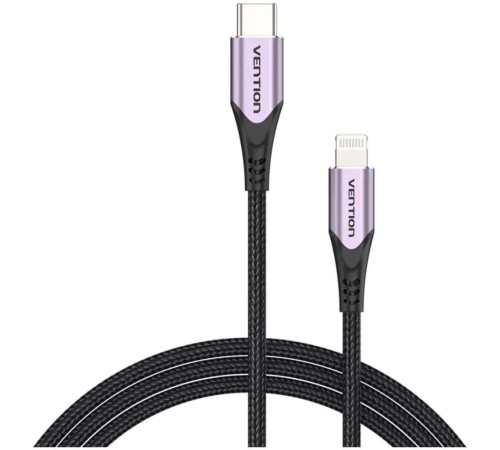 Кабель Vention USB 2.0 CM/Lightning 8M для iPad/iPhone - 1м. Фиолетовый