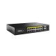Коммутатор/ Коммутатор Netis P116GH (L2) 16x100Мбит/с 2x1Гбит/с 1SFP 16PoE 16PoE+ 240W неуправляемый