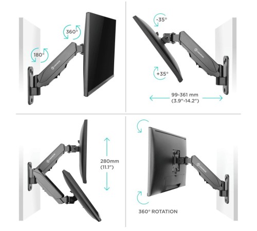 ONKRON кронштейн для телевизора и монитора 13"-34" дюймов настенный, черный G120 ONKRON кронштейн для телевизора и монитора 13"-34" дюймов настенный, черный G120